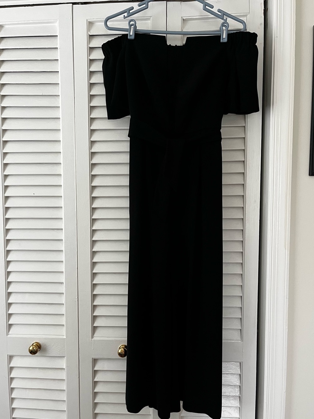 Black off shoulder pantsuit